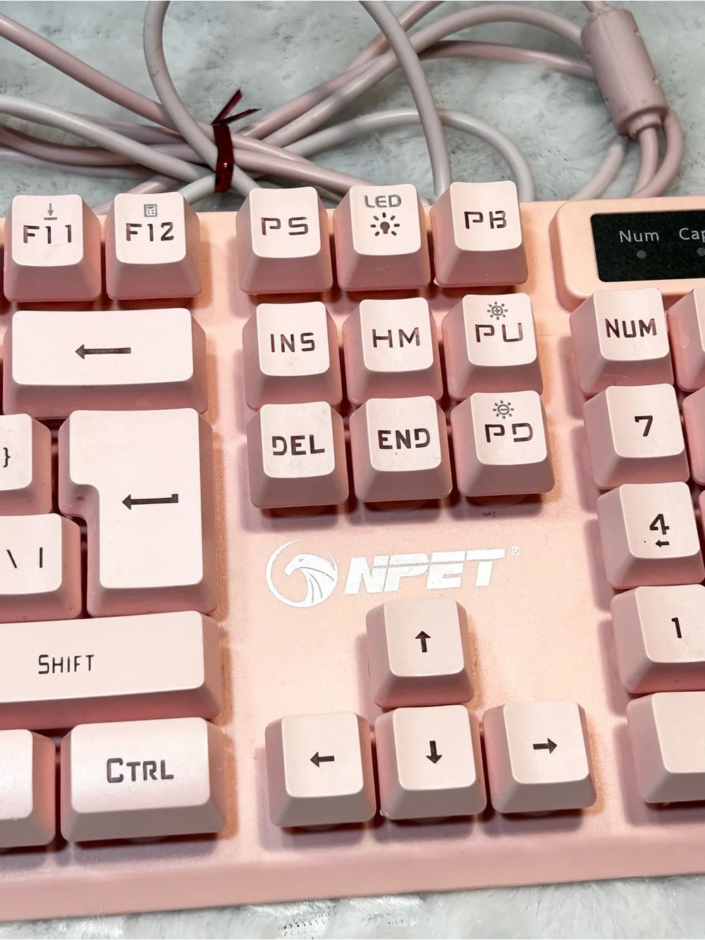 PINK NPET K10 LED BACKLIT USB WIRED GAMING KEYBOARD